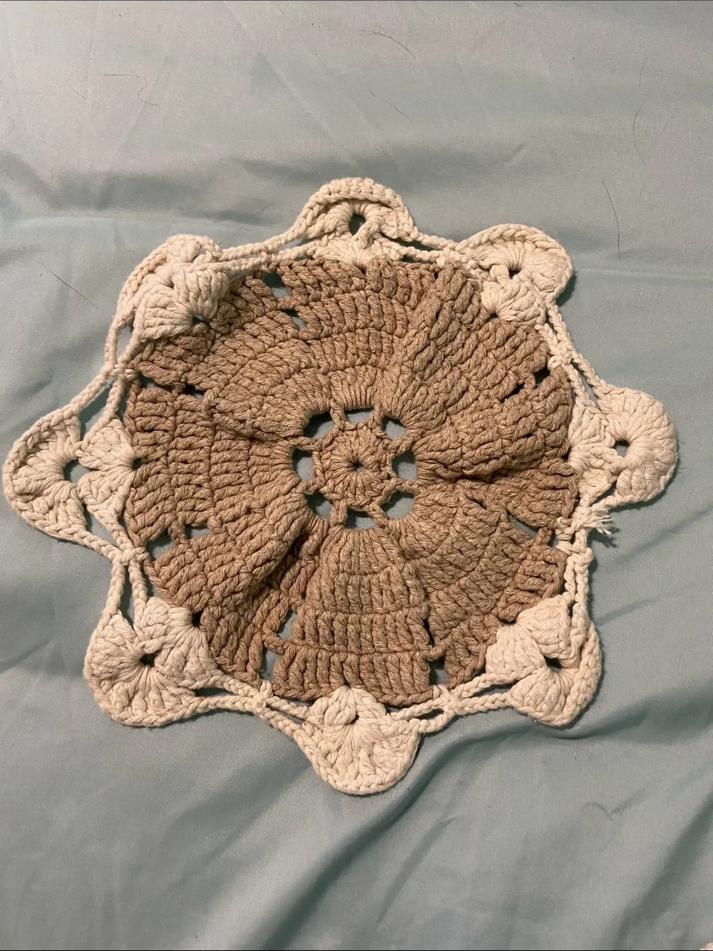 Handmade Crochet Doily - Cream Lace Accent